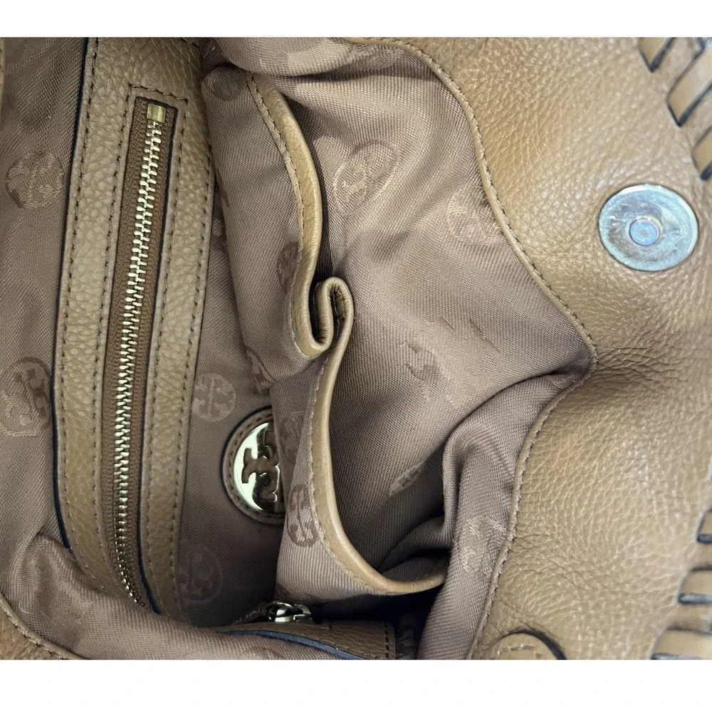 Tory Burch Marion Leather Slouchy Bookbag / Shoulder Tote